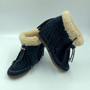 Kookaburra Mocky Moc Shearling Wedge